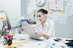 1-bad-news-financial-newspaper-shocked-businesswoman-mouth-open-reading-office-desk-46751936